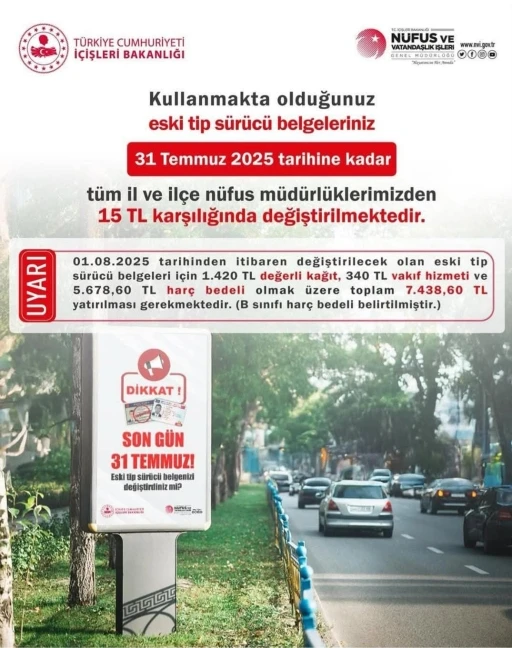 Zonguldak Valiliği uyardı; eski sürücü belgeleri 31 Temmuz’da geçerliliğini yitirecek
