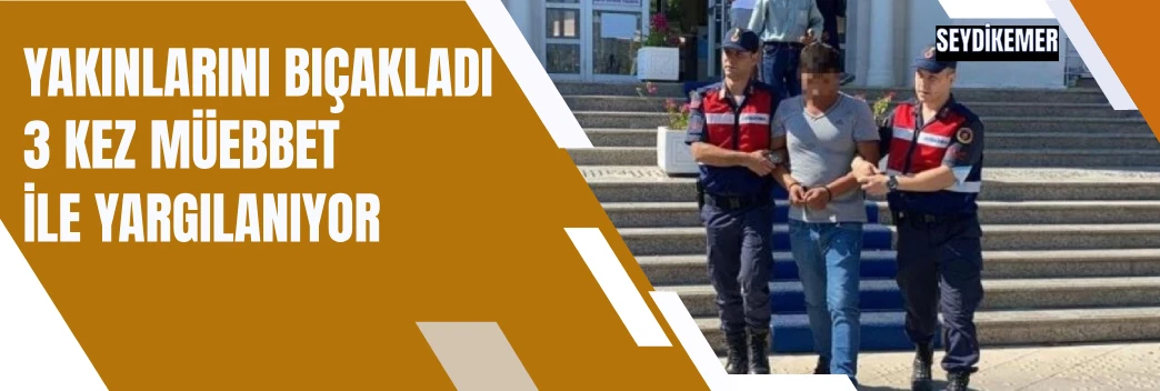 Eşini, kayınpederini ve kayınvalidesini bıçaklamış, 3 kez müebbet hapsi istendi