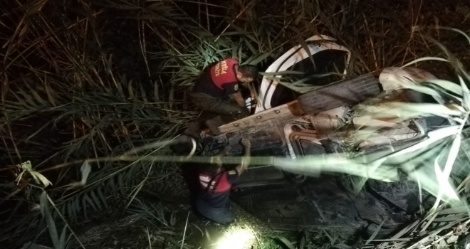 Direksiyon Hakimiyetini Kaybetti, Sulama Kanalına U&ccedil;tu