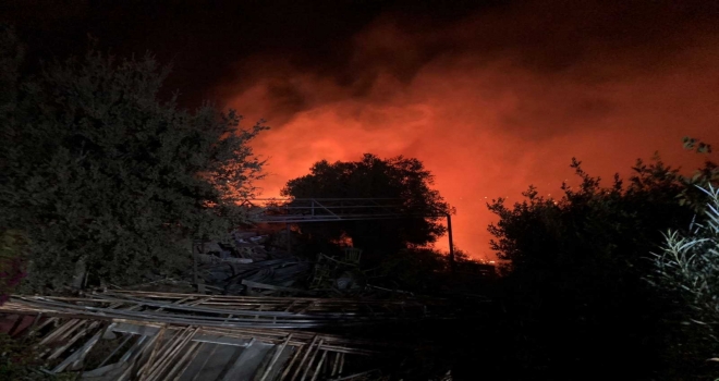 Bodrumda Makilik Alanda Yangın &Ccedil;ıktı