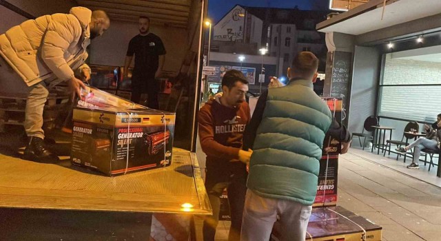 Avrupadaki Kayserililerden Deprem Bölgesine Jeneratör ve Tıbbi Yardım