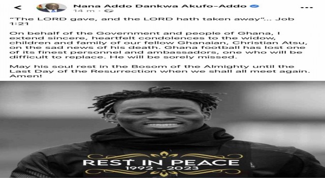 Gana Devlet Başkanı Akufo-Addodan Atsu için taziye mesajı