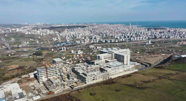 Samsun Şehir Hastanesinin kaba inşaatı bitmek üzere