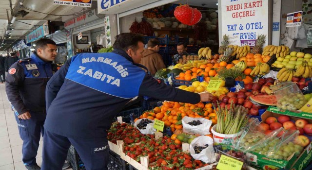 Marmariste pazar yeri esnafı denetlendi