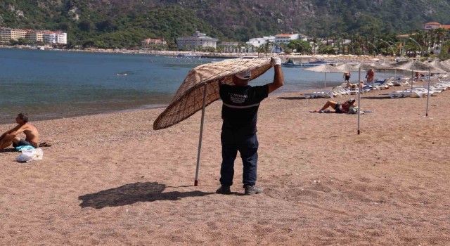 Marmaris plajları sezona hazırlanıyor