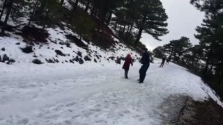 Köyceğizde Yayla Mahallesi - Beyağaç yolu buzlanma nedeniyle ulaşıma kapatıldı