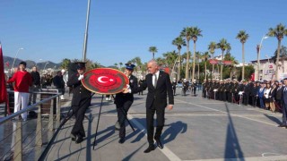 18 Mart Şehitler Günü programı Marmariste çelenk sunma töreni ile başladı