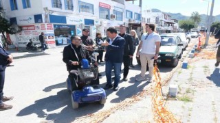 Başkan Aras yol çalışmalarını inceledi