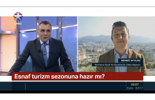 Esnaf Odası Başkanı Mehmet Ayyıldız, Mesut Yar'a konuk oldu